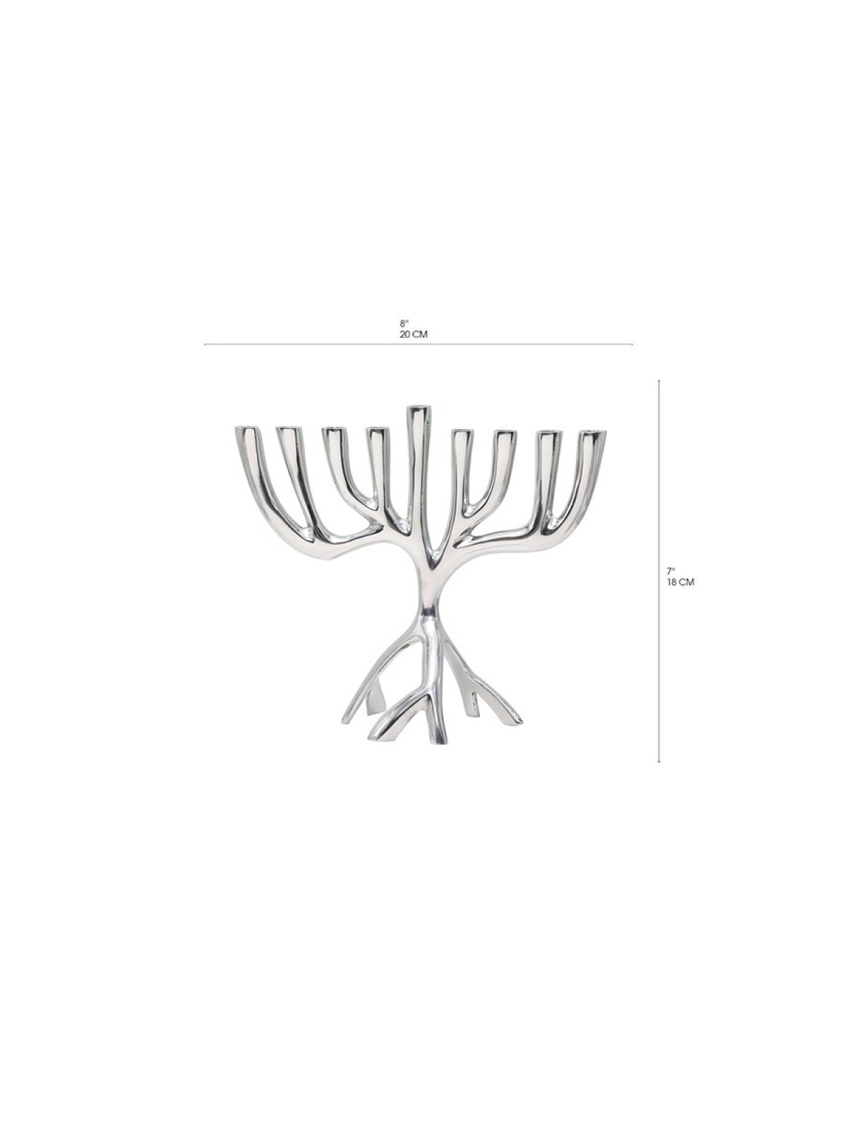 Yair Emanuel Tree of Life Aluminum Chanukah Meno... | Hanukkah Menorah