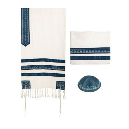 Yair Emanuel 3 Piece Tallit Set with Embr... | Jewish Gift from Israel