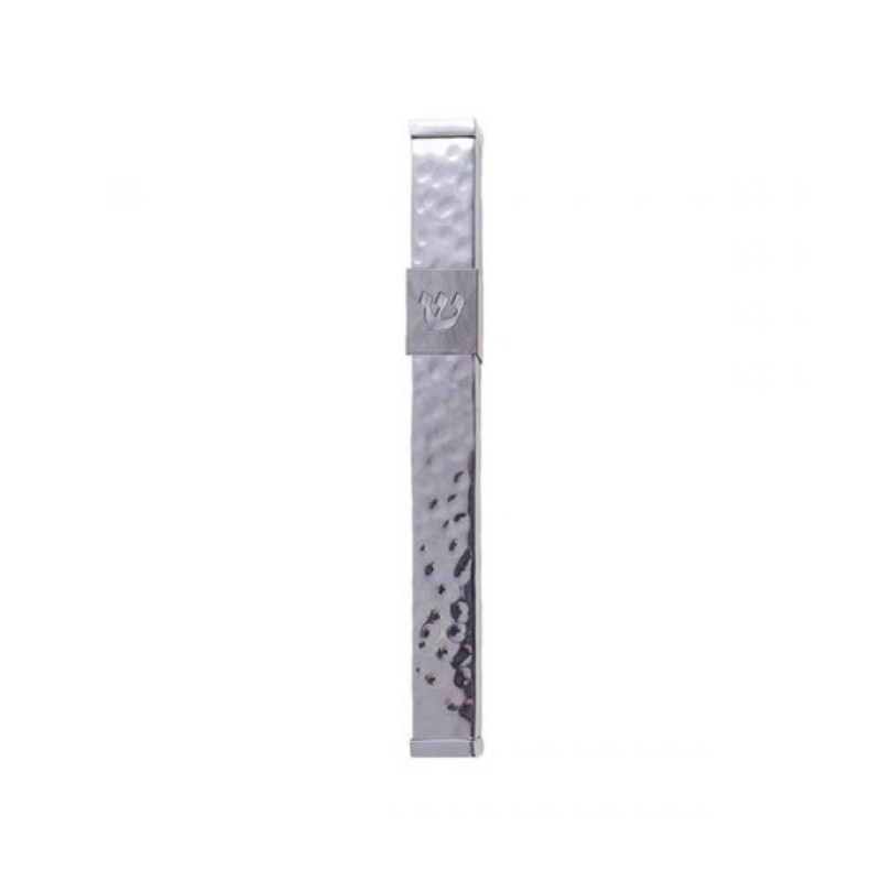 Yair Emanuel Stainless Steel Mezuzah Case Cut... | Mezuzahs by Emanuel