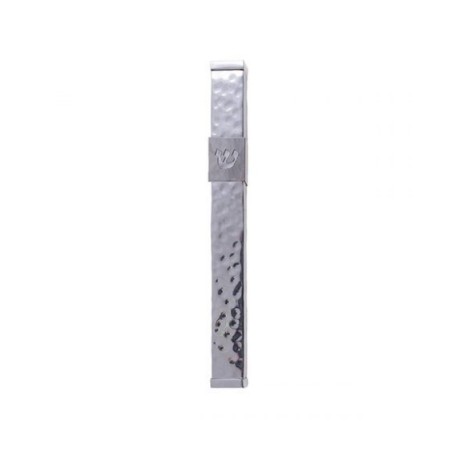 Yair Emanuel Stainless Steel Mezuzah Case Cut... | Mezuzahs by Emanuel