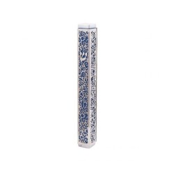 Yair Emanuel Mezuzah Case Cutout Pomegranates... | Mezuzahs by Emanuel