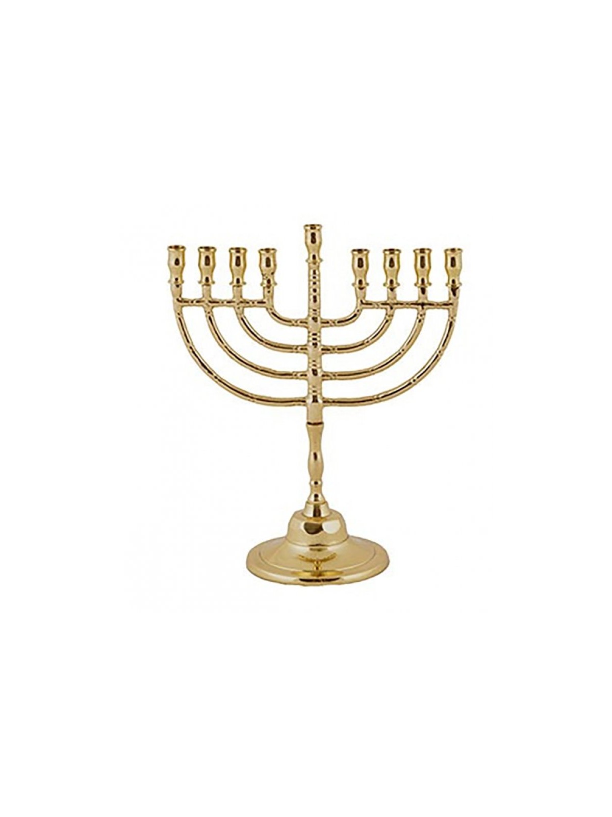 Yair Emanuel Brass Color Classic Hanukkah Menorah | Hanukkah Menorah
