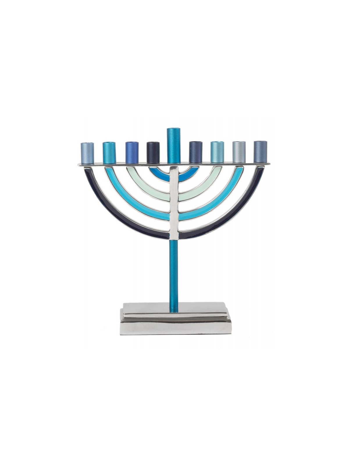 Yair Emanuel Classic Contemporary Aluminum Hanuk... | Hanukkah Menorah
