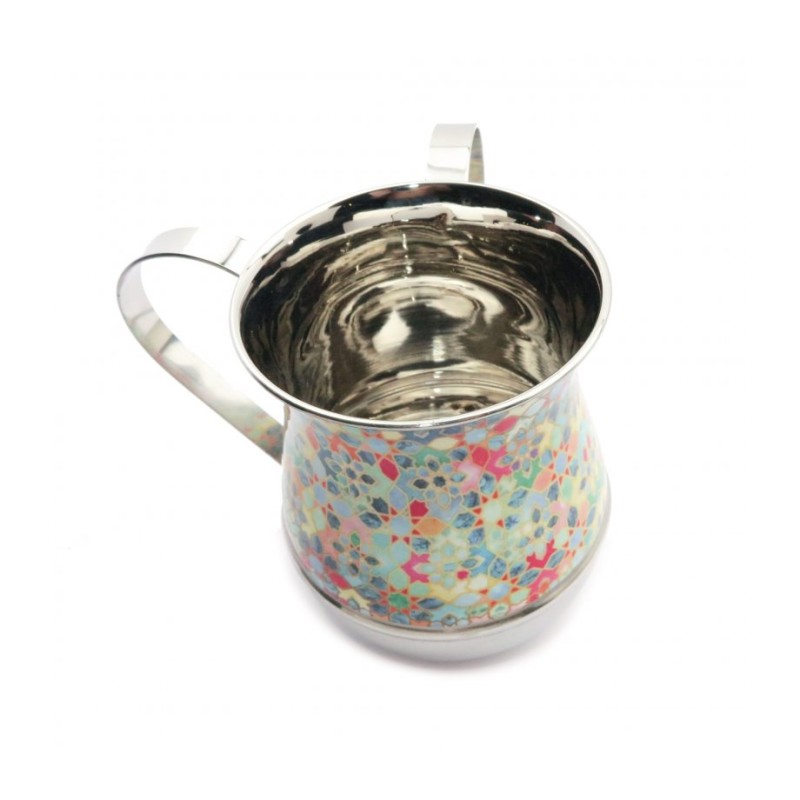 Yair Emanuel Métal Netilat Yadayim Wash Cup Coloré Fl... | Laver les tasses