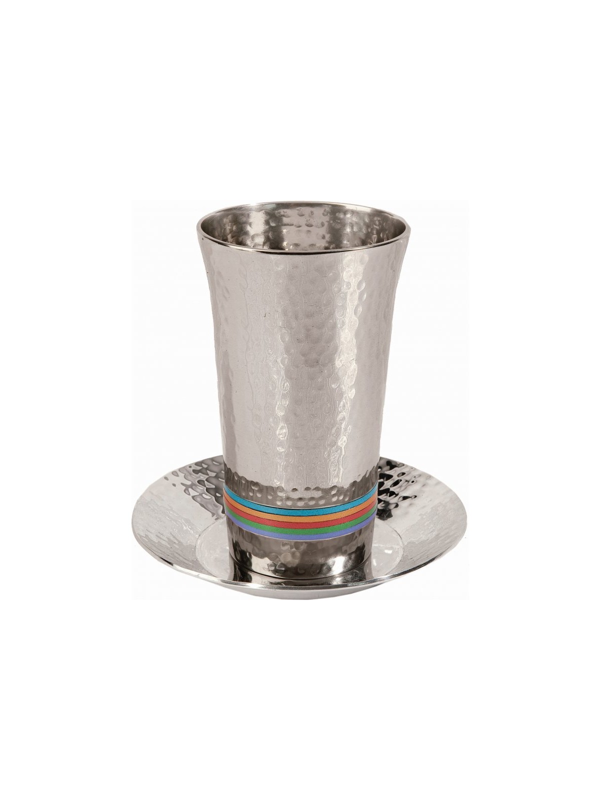 Yair Emanuel Hammered Nickel Kiddush Cup ... | Kiddush Cups by Emanuel