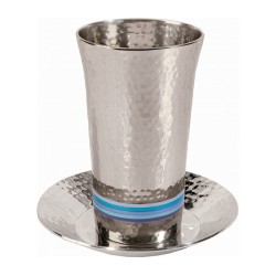 Yair Emanuel Hammered Nickel Kiddush Cup ... | Kiddush Cups by Emanuel