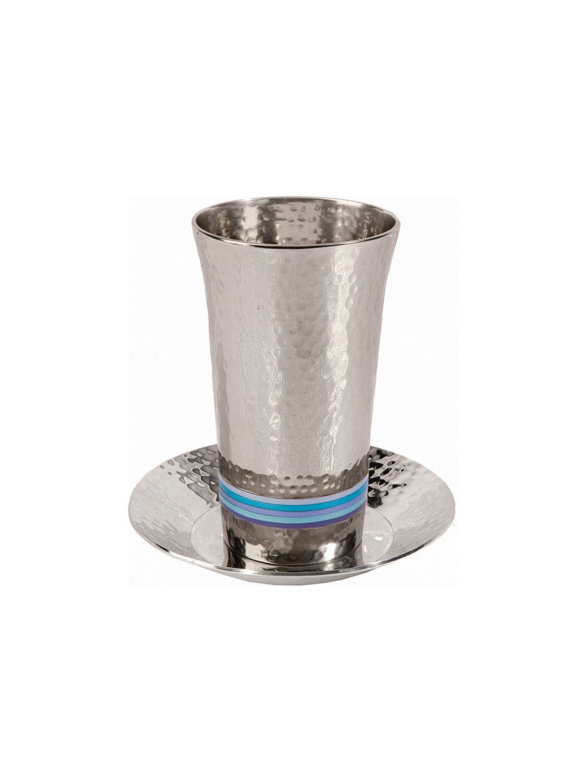 Yair Emanuel Hammered Nickel Kiddush Cup ... | Kiddush Cups by Emanuel