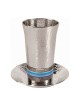 Yair Emanuel Hammered Nickel Kiddush Cup ... | Kiddush Cups by Emanuel