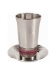 Yair Emanuel Hammered Nickel Kiddush Cup ... | Kiddush Cups by Emanuel