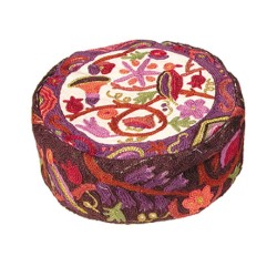Yair Emanuel Hand Embroidered Hat Rich M... | Kippot & Hats by Emanuel