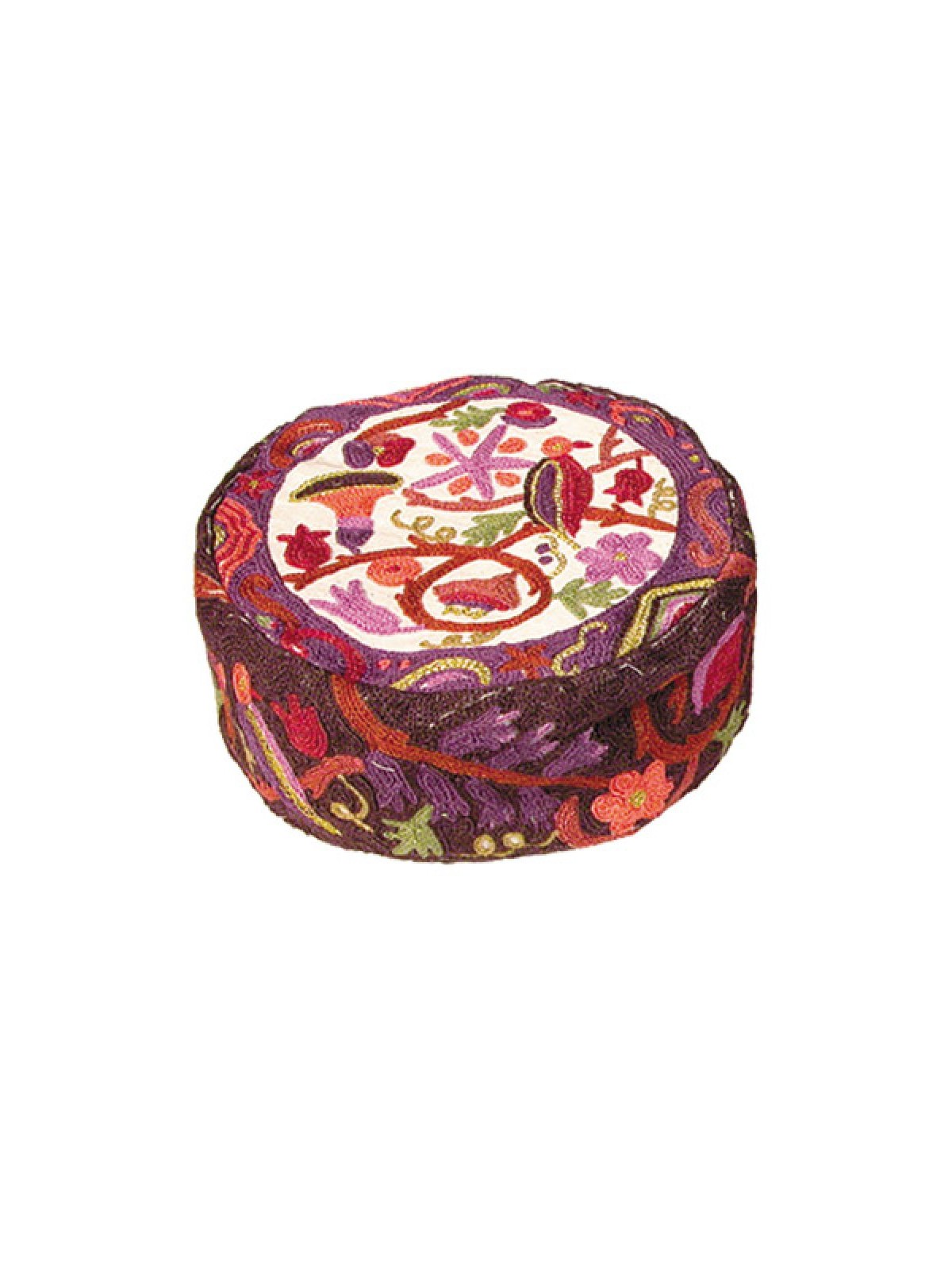 Yair Emanuel Hand Embroidered Hat Rich M... | Kippot & Hats by Emanuel