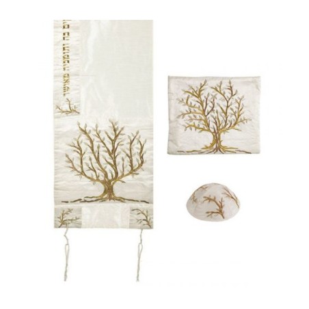 Yair Emanuel PolySilk Tallit Set Embroide... | Jewish Gift from Israel