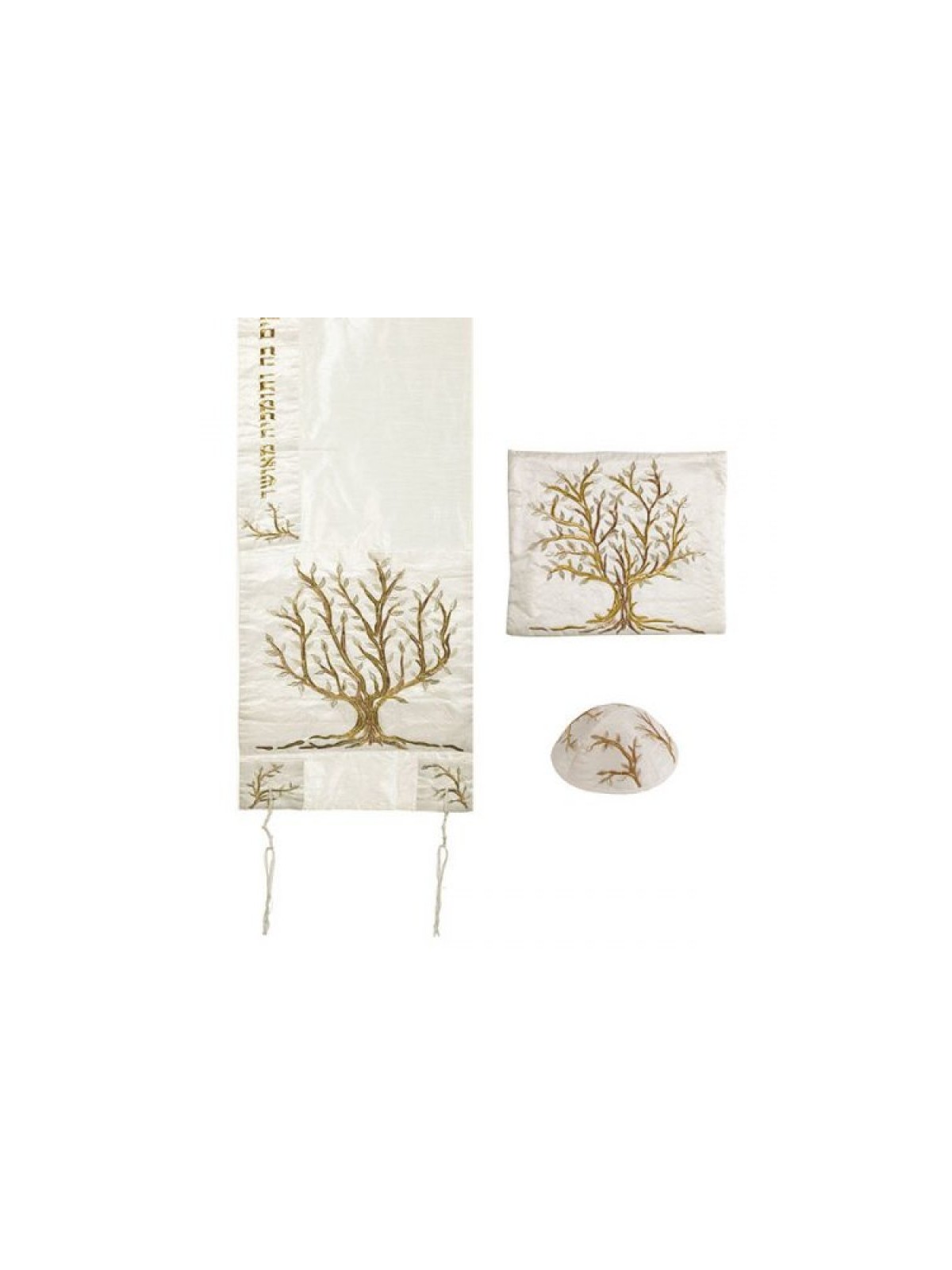 Yair Emanuel PolySilk Tallit Set Embroide... | Jewish Gift from Israel