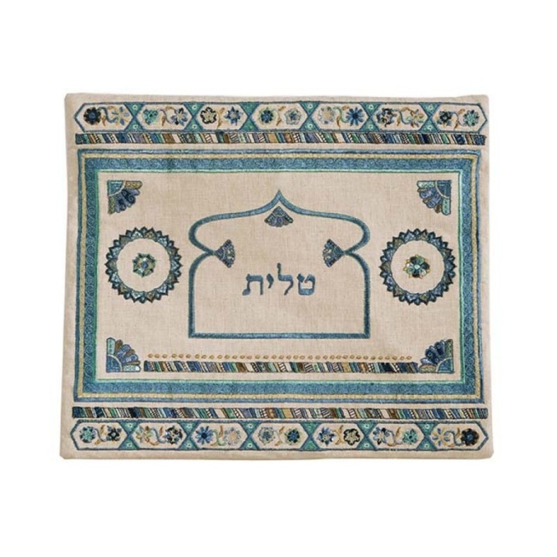 Yair Emanuel Embroidered Linen Tallit Tefil... | Talit & Tefillin Bags