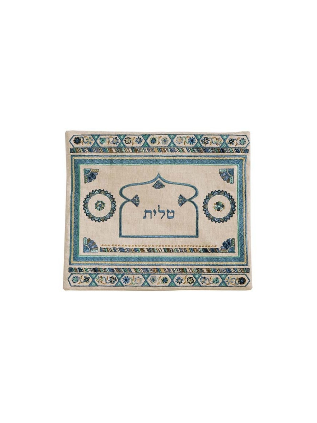 Yair Emanuel Embroidered Linen Tallit Tefil... | Talit & Tefillin Bags
