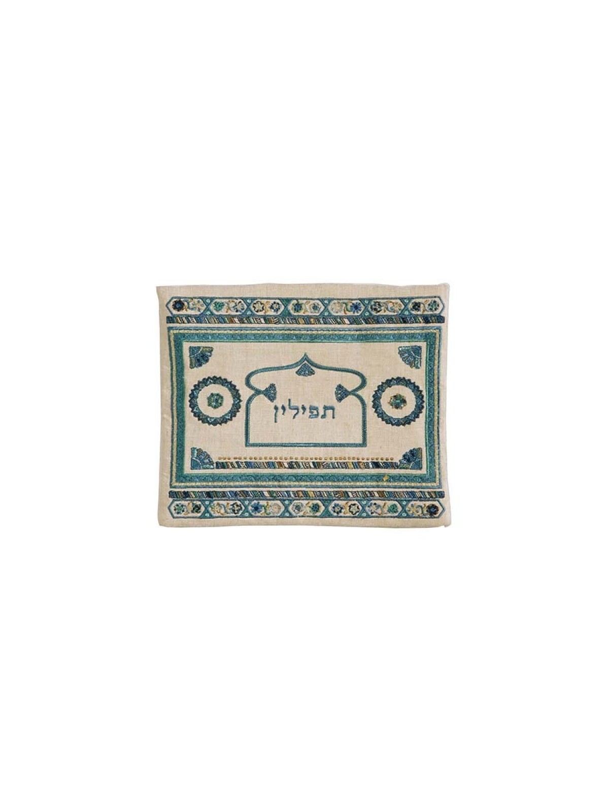Yair Emanuel Embroidered Linen Tallit Tefil... | Talit & Tefillin Bags