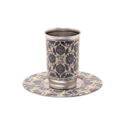Yair Emanuel Kiddush Cup Set Metal with E... | Kiddush Cups by Emanuel