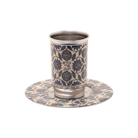 Yair Emanuel Kiddush Cup Set Métal avec E... | Coupes de Kiddouch par Emanuel