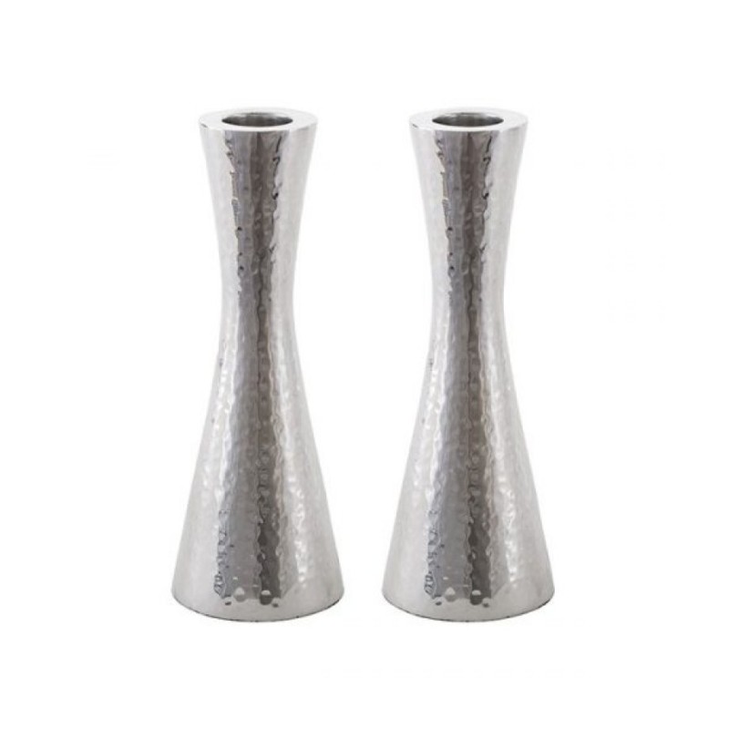 Yair Emanuel Small Cone Shaped Candlesticks Hammered... | Candlesticks