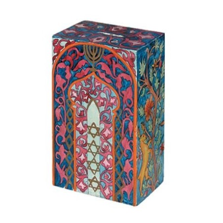 Yair Emanuel Hand Painted Rectangle Tzedakah Chari... | Tzedakah boxes