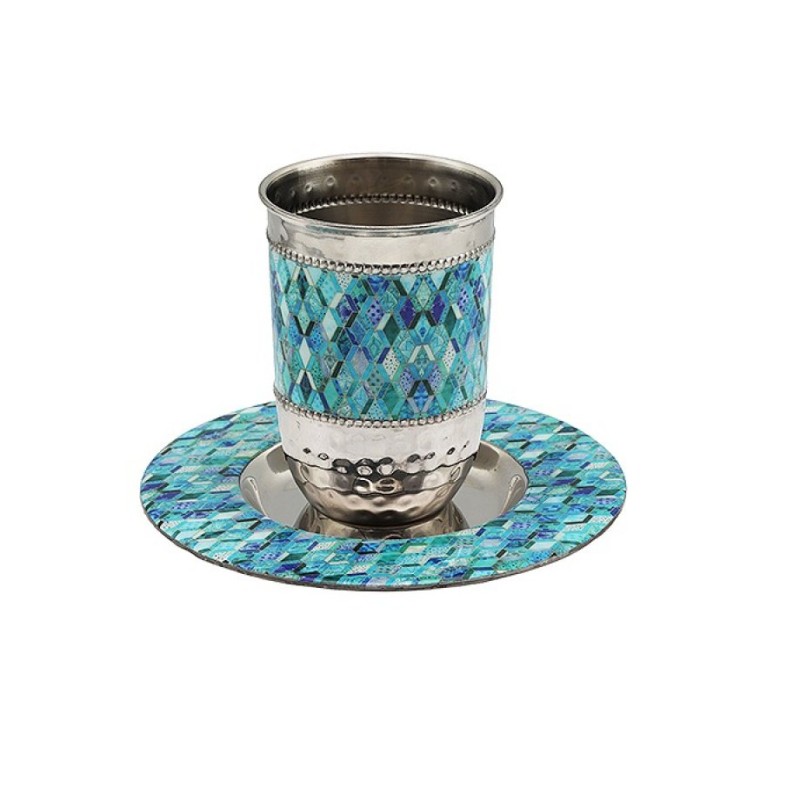 Yair Emanuel Kiddush Cup Set Metal with B... | Kiddush Cups by Emanuel