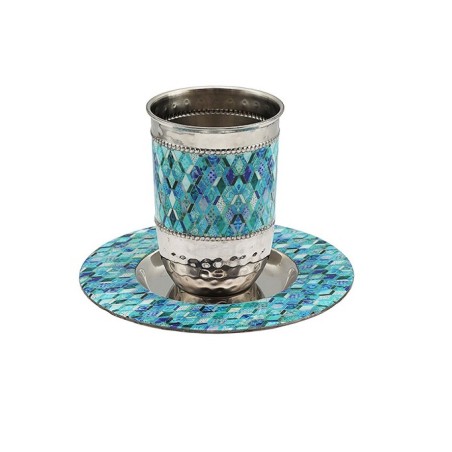 Yair Emanuel Kiddush Cup Set Metal with B... | Kiddush Cups by Emanuel