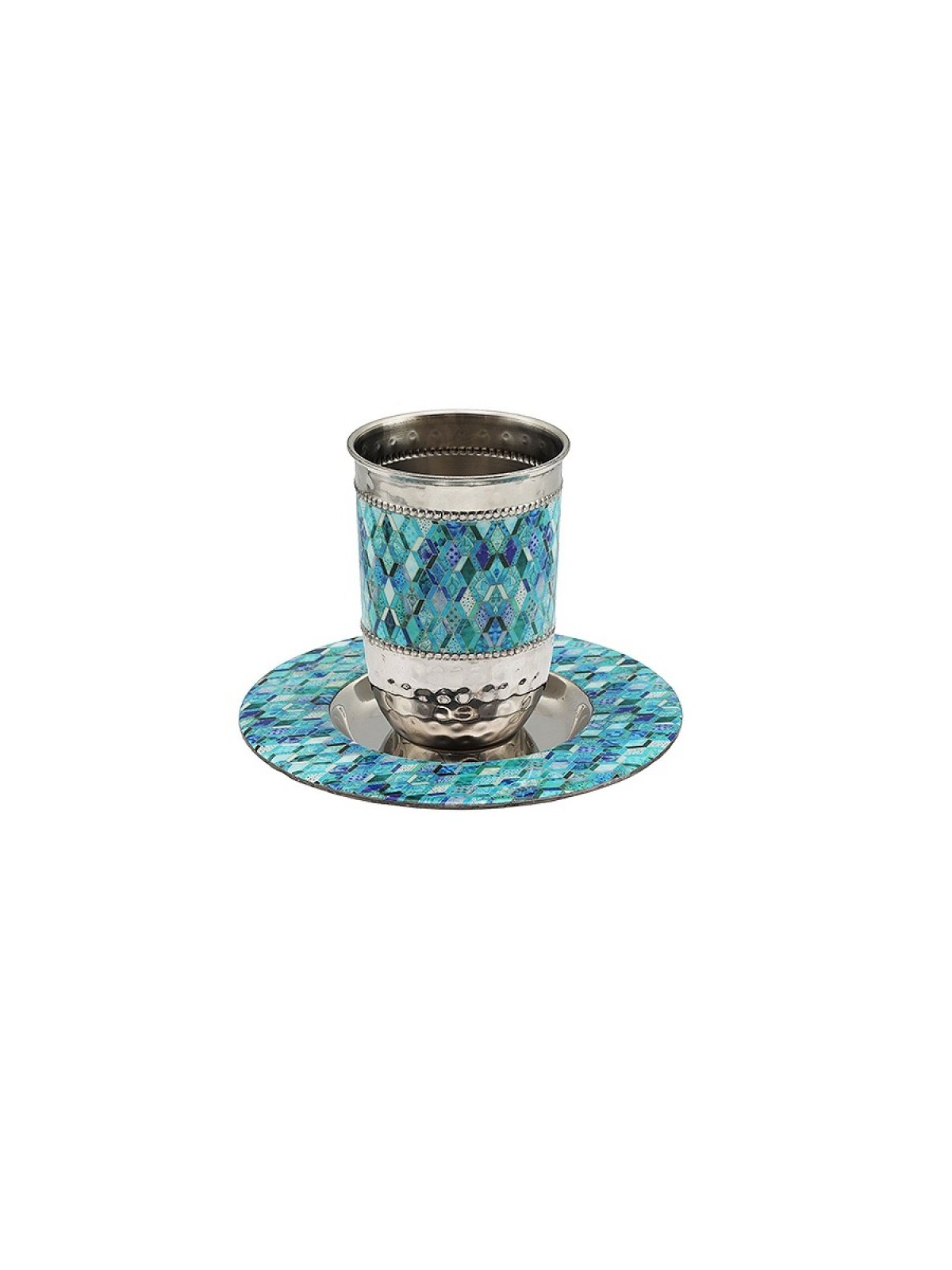 Yair Emanuel Kiddush Cup Set Metal with B... | Kiddush Cups by Emanuel