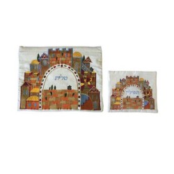 Yair Emanuel White Embroidered Tallit Tefil... | Talit & Tefillin Bags