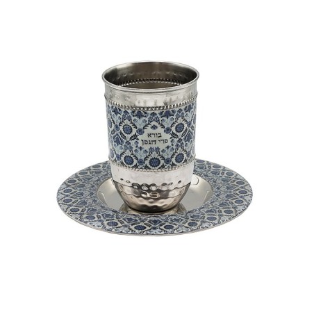 Yair Emanuel Kiddush Cup Set Metal with B... | Kiddush Cups by Emanuel