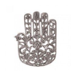 Yair Emanuel Hamsa Trivet with Floral Decor... | Gift Ideas by Emanuel