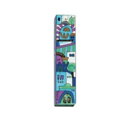 Yair Emanuel Small Hand Painted Wood Mezuzah ... | Mezuzahs by Emanuel