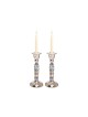 Yair Emanuel Hammered Stainless Steel Colorful Geome... | Candlesticks