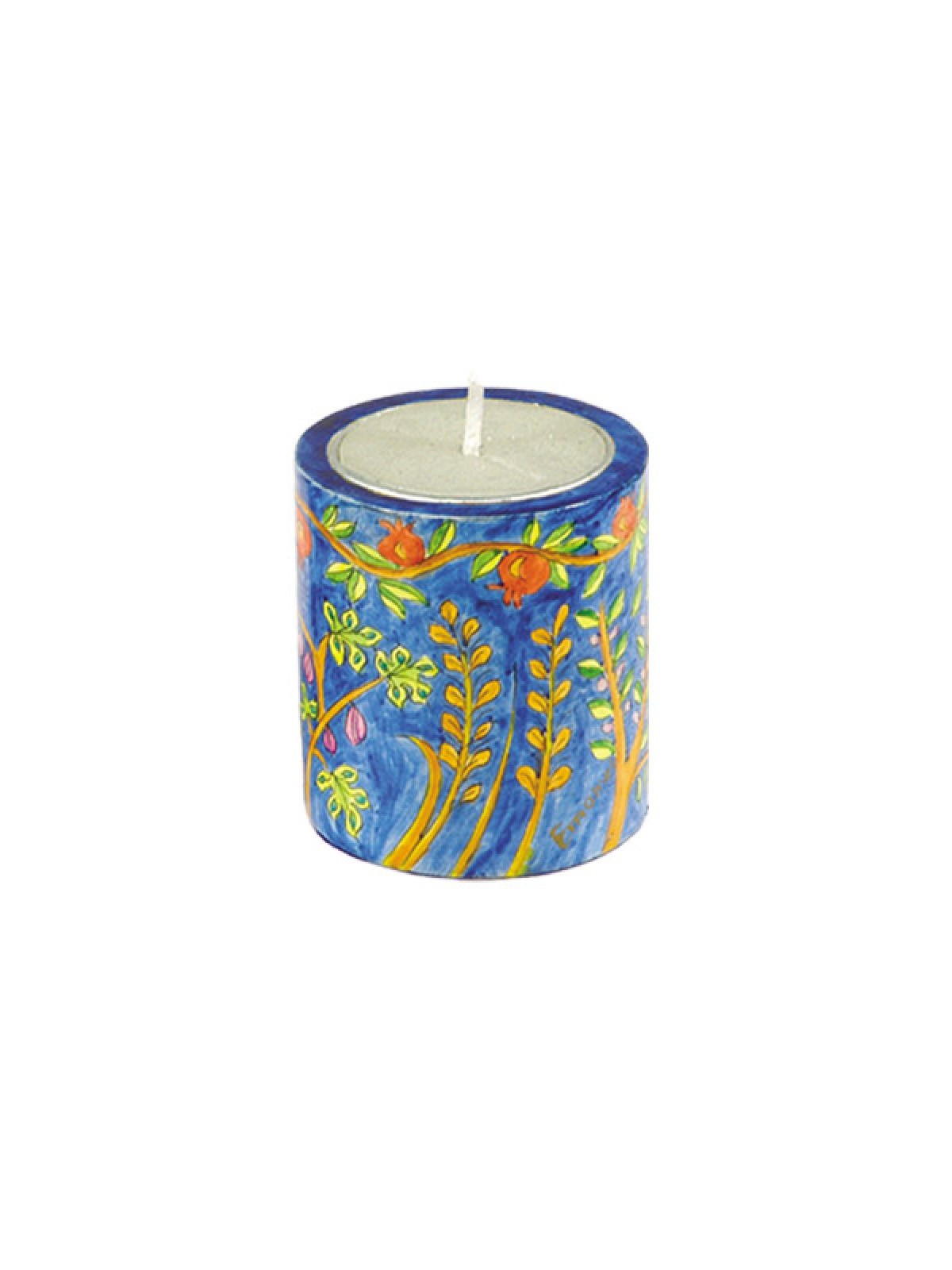 Yair Emanuel Yahrzeit Memorial Hand Painted Wood... | Yahrzeit Candles