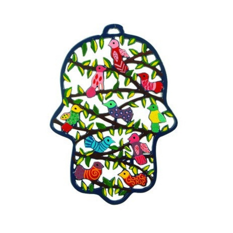 Yair Emanuel Large Laser Cut Hand Painted Wall ... | Hamsas by Emanuel