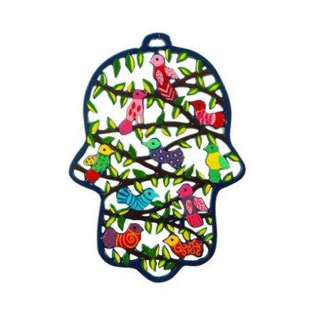 Yair Emanuel Large Laser Cut Hand Painted Wall ... | Hamsas by Emanuel