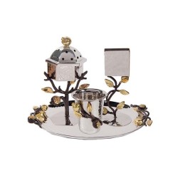 Yair Emanuel Two Tone Stainless Steel Havdalah Set ... | Havdalah Sets