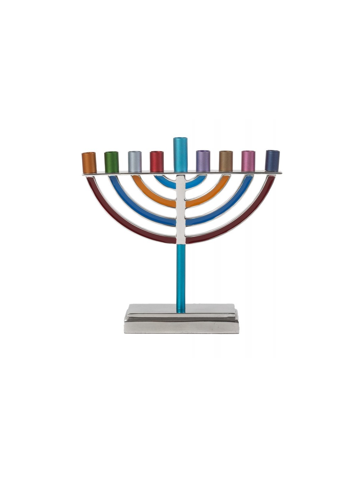 Yair Emanuel Classic Contemporary Aluminum Chanu... | Hanukkah Menorah