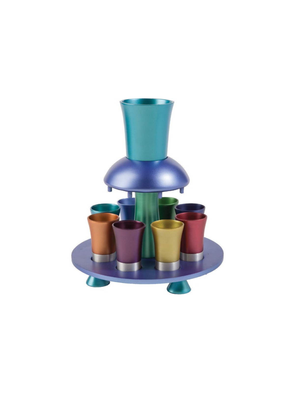 Fontaine de Kiddouch en aluminium Yair Emanuel avec... | Coupes de Kiddouch par Emanuel