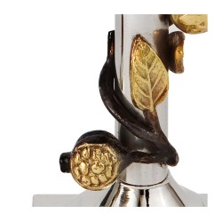 Yair Emanuel Two Tone Metal Leaf Design Candlesticks | Candlesticks