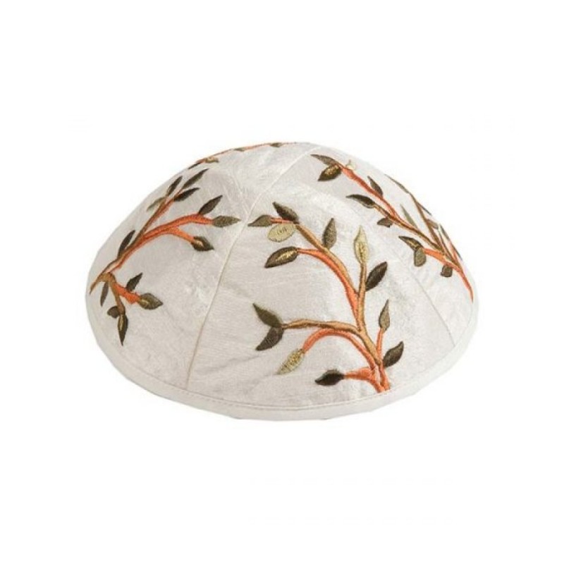Yair Emanuel Embroidered Kippah Tree of ... | Kippot & Hats by Emanuel