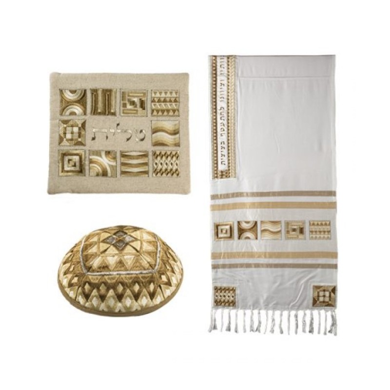 Yair Emanuel Embroidered Silk Cotton Tall... | Jewish Gift from Israel