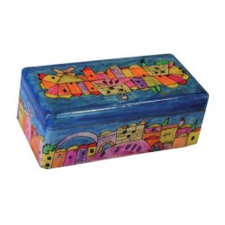 Yair Emanuel Hand Painted Shabbat Travel ... | Candlesticks by Emanuel