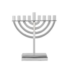 Yair Emanuel Classic Contemporary Aluminum Hanuk... | Hanukkah Menorah