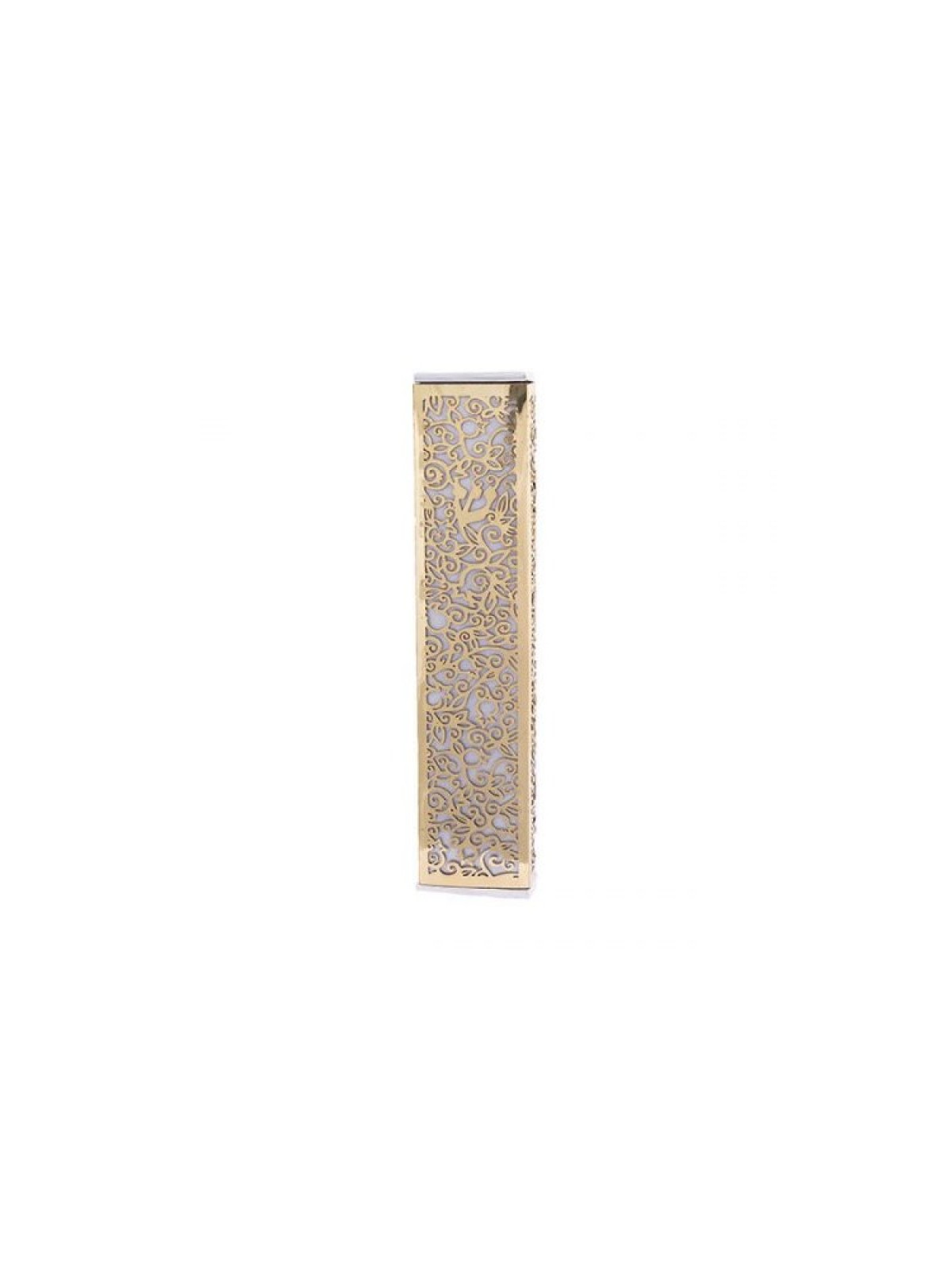 Yair Emanuel Wide Mezuzah Case Cutout Pomegra... | Mezuzahs by Emanuel