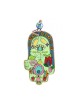 Yair Emanuel Small Hand Painted Wood Wall Hamsa... | Hamsas by Emanuel