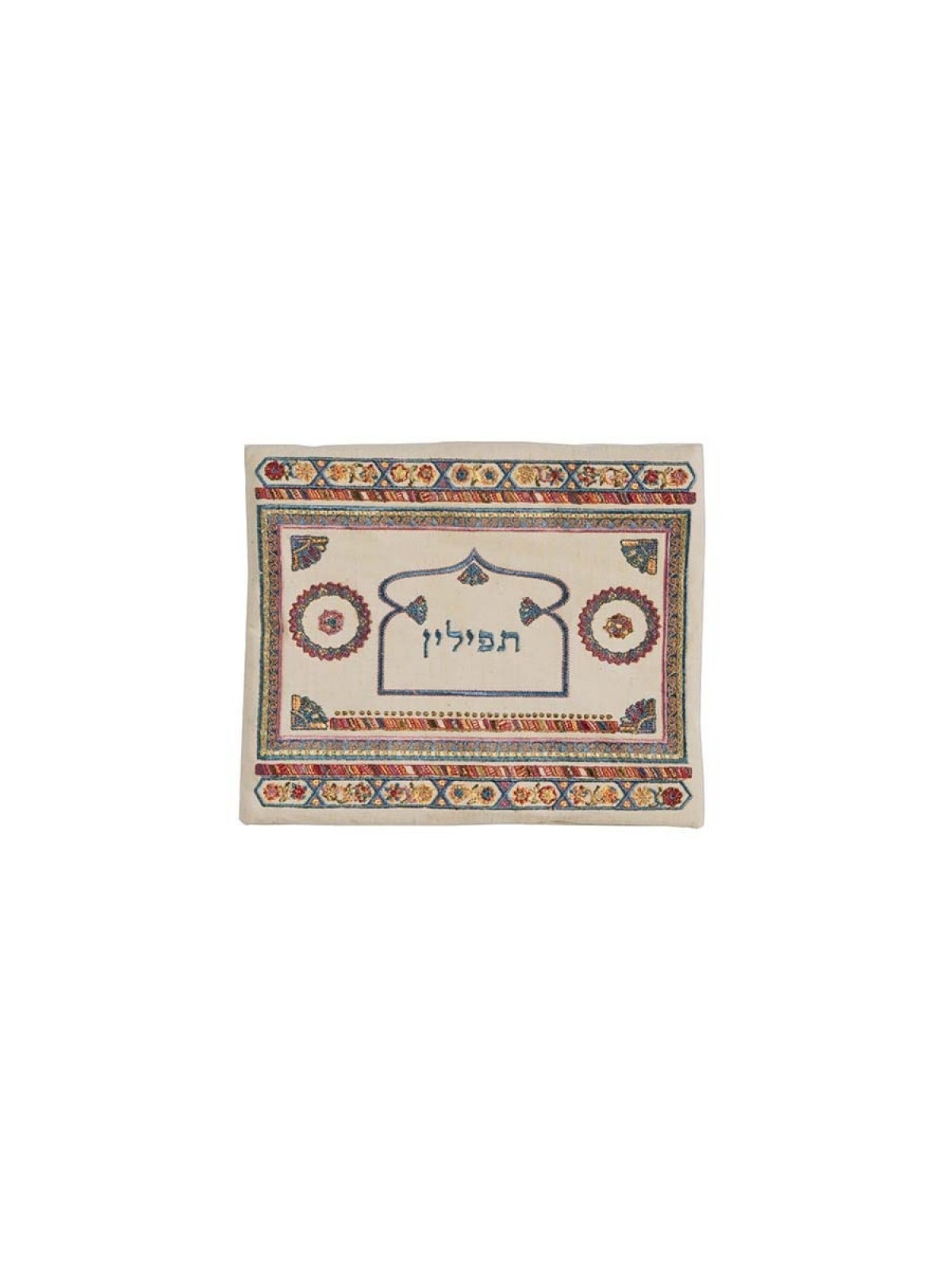 Yair Emanuel Embroidered Linen Tallit Tefil... | Talit & Tefillin Bags