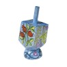 Yair Emanuel Hand Painted Wood Dreidel with Stand Blue S... | Dreidels