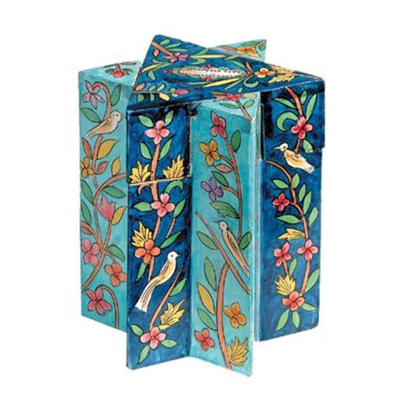 Yair Emanuel Star of David Wood Charity Tzedakah B... | Tzedakah boxes