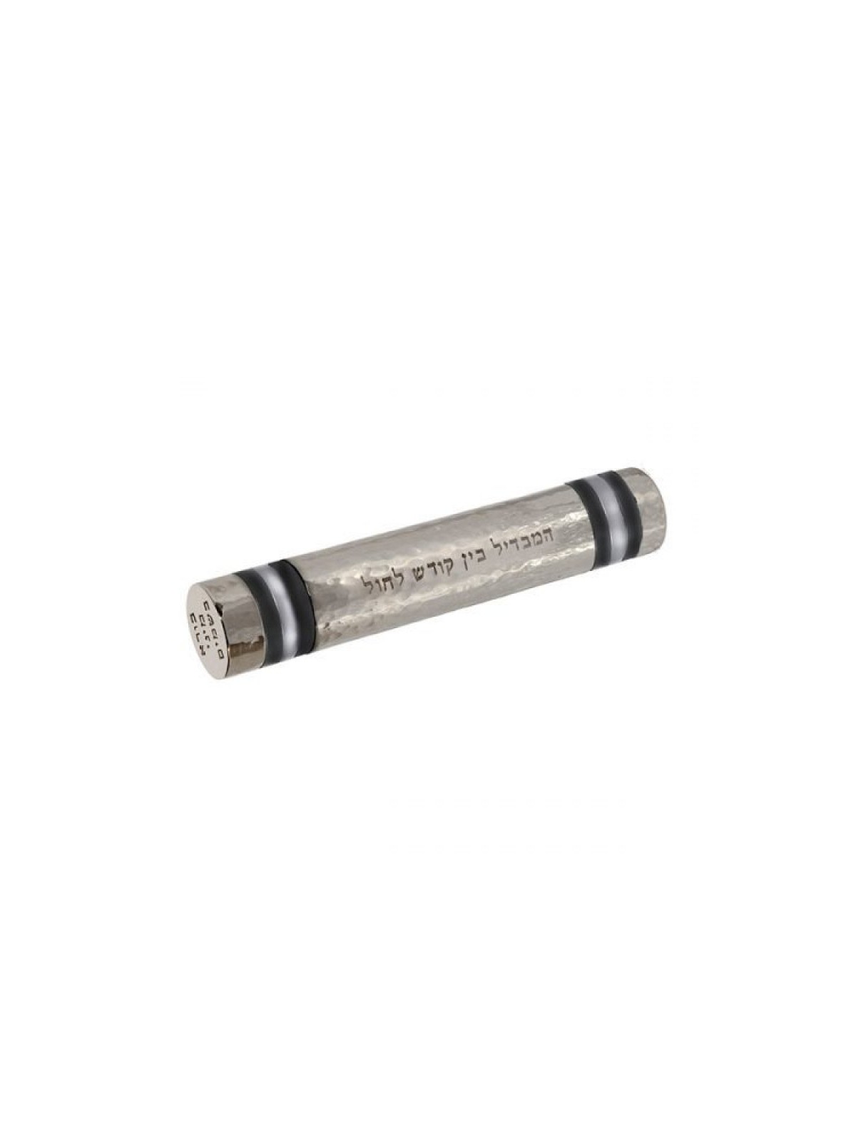 Yair Emanuel Martelé Nickel 2 en 1 Baguette Compacte Ha... | Ensembles de Havdalah