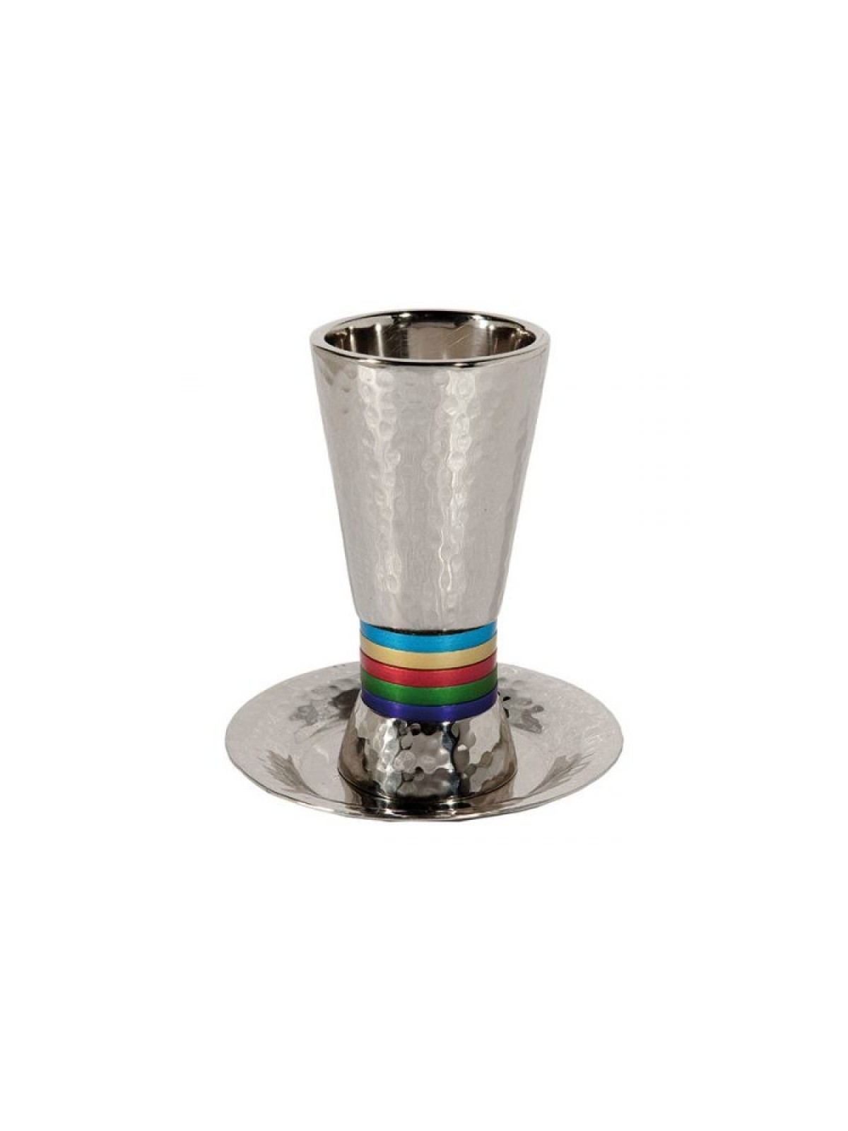 Yair Emanuel Hammered Nickel Cone Kiddush... | Kiddush Cups by Emanuel